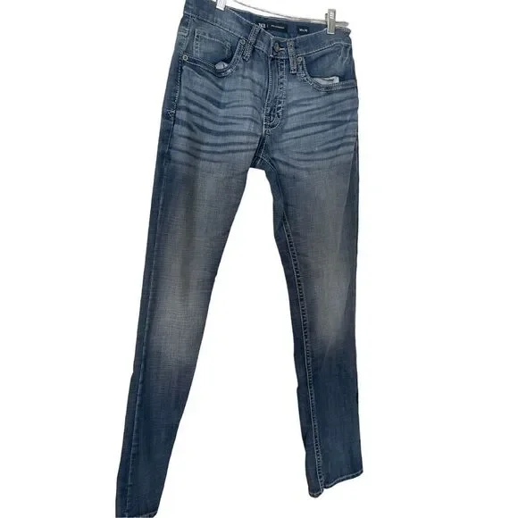 BKE Est 1967 Mens Blue Cotton Blend Stretch Jake Straight Leg Jeans Size 30x36 - Picture 1 of 9